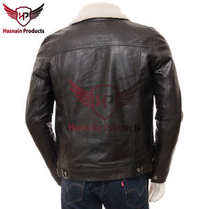 Blouson de camionneur en cuir noir pour homme-Personnalisation parfaite pour une garde-robe intemporelle-Renouvelez votre style - Product Image 2