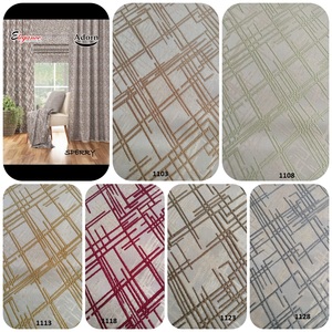 Cortina de ventana de poliéster 280 de 100% cm de ancho, tela de aspecto de lino, técnicas tejidas, suministro de fábrica, apagón - Product Image 5