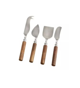 Juego de Queso con Mango de Madera de Mango, Diseño Nuevo, Tenedor y Cuchillos de Queso de Metal, Cubiertos para Mesa de Cocina de Casa u Hotel - Product Image 1