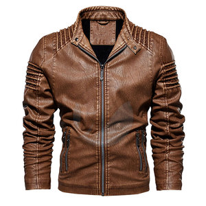 Chaqueta de moda de invierno 2024, chaqueta de cuero de diseño OEM para hombre, chaqueta de cuero transpirable ajustada para hombre - Product Image 1