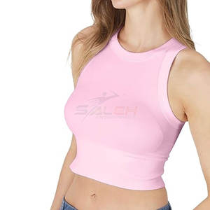 เสื้อกล้ามสั้นสำหรับผู้หญิงระบายอากาศได้ดีเป็นมิตรกับสิ่งแวดล้อมพร้อมแผ่นรองที่ถอดออกได้เข้ารูปผ้านุ่มแห้งเร็ว - Product Image 3