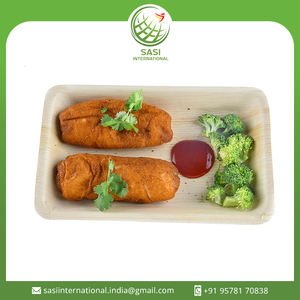 La mayoría de las bandejas rectangulares de hoja de palma desechables biodegradables de diferentes tamaños para servir comida de boda - Product Image 2