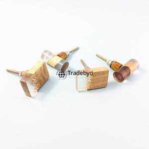 Tiradores de cajón minimalistas de resina decorativa, tiradores de armario, respetuosos con el medio ambiente, hechos a mano para cocina, baño, armario-Tradebyd - Product Image 1