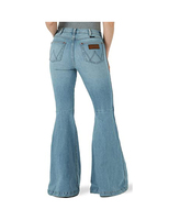 Jean évasé en denim pour femme, motif uni 300g, respirant, écologique, style vintage tendance, design déchiré personnalisé