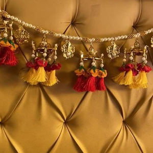 พวงมาลัยประดับประตูแบบดั้งเดิม ทำมือ สไตล์มอติ ลาตคาน บันดาร์วาล ทอแรน สำหรับงานแต่งงาน เทศกาล และตกแต่งบ้าน - Product Image 1