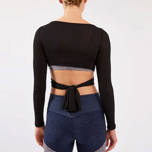 Conjunto de Yoga hecho en Pakistán para mujer, patrón sólido cómodo con cierre de cintura elástica transpirable, conjuntos de Yoga para mujer a precio barato - Product Image 3