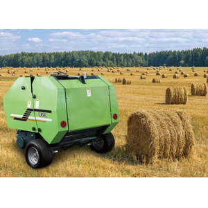 Mini presse à foin ronde à bas prix en Offre Spéciale Machine à emballer l'ensilage et la paille de maïs avec moteur pour la mise en balle du foin et de la paille - Product Image 1
