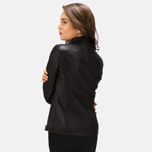Veste en cuir pour femmes de haute qualité, fabriquée sur mesure, en tissu doux, vente en gros d'usine, veste en cuir respirante pour femmes - Product Image 4