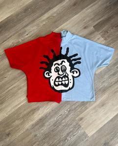 Camiseta Corta de Alta Calidad, Estilo Holgado, Personalizada con Estampado, Ropa de Verano para Hombre, Algodón/Poliéster, Secado Rápido, Transpirable - Product Image 1