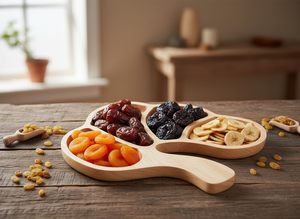 Plato de Servir Artesanal de Primera Calidad, Madera Natural Pulida y Condimentada, Elegante y Decorativo, a Bajo Precio para Restaurantes - Product Image 4