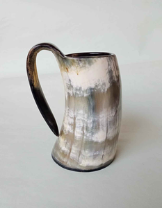 100% Tasse en corne de buffle naturelle et tasses à boire Viking Meilleur pour la tasse à corne à boire de la bière avec finition polie par l'artisanat de luxe - Product Image 5