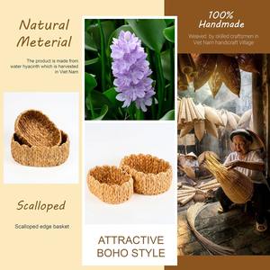 Paniers ovales en jacinthe d'eau pour l'organisation, panier de rangement fait à la main, vente en gros, écologique, fabriqué au Vietnam - Product Image 6