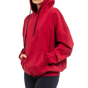 Oversized Heavyweight Cotton Blend Winter Hoodie for Women Custom Embroidery Option <b>Distressed</b> Hem Relaxed Streetwear Fit Lined - Product Image 5