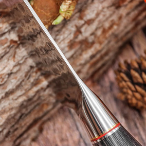 มีดเชฟทำครัวสแตนเลสพร้อมด้ามไม้ pakka ทำจากคาร์บอนสูงแบบมืออาชีพ - Product Image 4