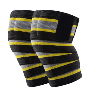 Wholesale Fitness <b>Products</b> Manufacturer Non Slip Gym Workout Weightlifting Knee Wraps Powerlifting Weightlifting Knee Wraps - Product Image 4