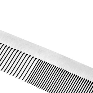 Salon de coiffure haut de gamme personnalisé en usine peigne à cheveux spécial en métal peigne de poche pour hommes peigne à barbe en métal en acier inoxydable bigoudi - Product Image 3