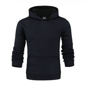 Men's High Quality 100% Cotton Winter <b>Fleece</b> Top Hoodies Solid Pattern Comfortable Customized Puff Sweatshirts Digital Printing - Product Image 2