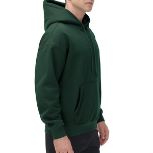 Nouveau pull à capuche élégant en coton mélangé surdimensionné pour hommes à manches longues avec poche avant-pour la saison d'hiver - Product Image 5