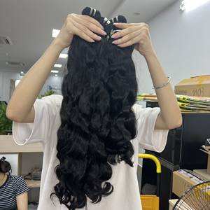 Vente en gros d'extensions de cheveux humains vierges 100% diverses couleurs de trame de vague naturelle article le plus chaud grande disponibilité de stock HD inclus - Product Image 1