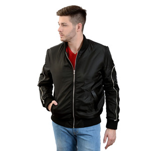 Blouson Bomber Homme 2025 en Polyester Imperméable de Haute Qualité, Triple Boutonnage, Respirant, Séchage Rapide, Col Montant, Personnalisable avec Logo - Product Image 4