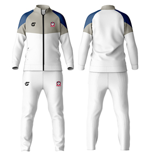 ชุดวอร์มสำหรับออกกำลังกายของผู้ชายเสื้อแจ็กเก็ตและกางเกงวิ่งจ็อกเกอร์ลายทางด้านข้าง - Product Image 1