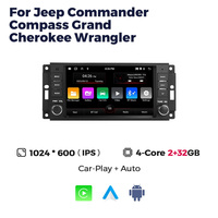 Autoradio multimédia Android MEKEDE avec GPS et Car-play pour Jeep Commander Compass Grand Cherokee Wrangler 7 pouces