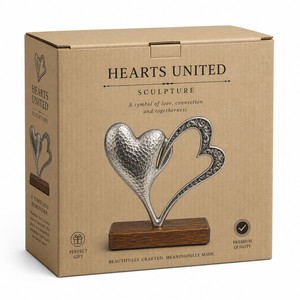 Escultura de Corazón de Metal Martillado Hecha a Mano con Base de Madera, Decoración Romántica, Decoración del Hogar, Regalo de Aniversario, Adorno de Mesa - Product Image 5