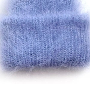Venta directa de fábrica Gorro de mohair de punto acanalado cálido de invierno Logotipo personalizado Ropa al aire libre Patrón impreso Bordado 3D sólido - Product Image 2