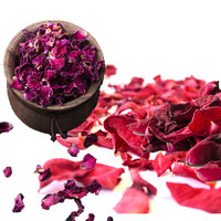 Vente en gros de fleurs de rose rouge séchées comestibles 100% naturelles, qualité A1, certifiées HACCP, pour le thé, la cuisine, la pâtisserie, les desserts, les remèdes à base de plantes