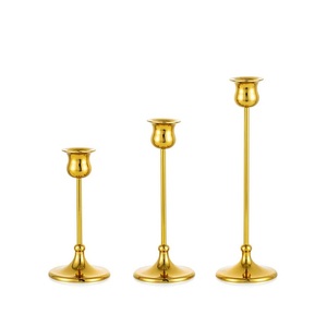 Bougeoir design de luxe à bas prix en or poli ensemble de 6 dernière arrivée nouveau bougeoir à la mode pour décor d'hôtel - Product Image 6