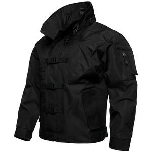 Veste pour homme décontractée multi-poches manteaux d'extérieur coupe-vent bombardiers à fermeture éclair pour homme - Product Image 5