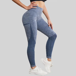 High Quality Custom Logo <b>Knitted</b> Breathable Scrunch Butt Lifting High Waisted Workout <b>Leggings</b> for Women - Product Image 5