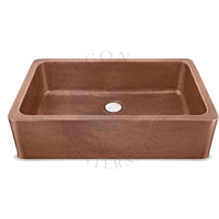 Cuvette à double section en cuivre pour la cuisine Cuvette en métal de qualité supérieure Cuvette en cuivre antique pour hôtels et maison