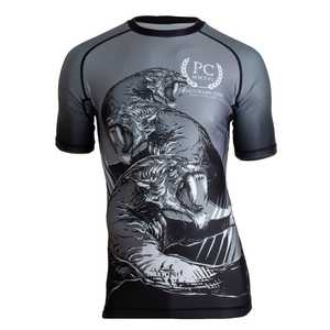 Camiseta de Compresión MMA de Manga Corta, Transpirable, Unisex, con Diseño Personalizado, Impresión por Sublimación, Logotipo Personalizado (Poliéster/Nailon) - Product Image 1