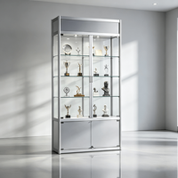 Vitrine d'exposition de bijoux en verre sur mesure avec éclairage LED pour bijouterie, musée, exposition de jade