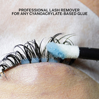 Démaquillant pour cils en gel de marque privée, professionnel, à action rapide, non irritant, sans latex, sans cruauté, sans GBL, 15 retrait de cils