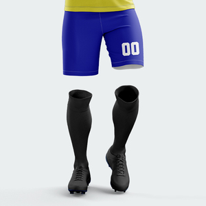 Conjunto de Camiseta y Pantalones Cortos de Fútbol Transpirables, 100% Poliéster, Secado Rápido, con Logotipo Frontal Personalizado, Nombre del Equipo, Uniformes de Equipo - Product Image 4