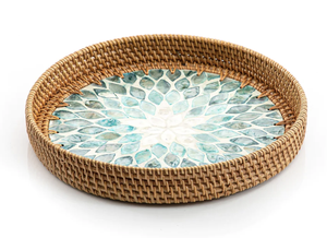 Rattan Jute Premium Quality Rattan Serving <b>Tray</b> Round Shape <b>Large</b> Size Jute Server Ware Wedding Food Serving <b>Tray</b> From India - Product Image 5