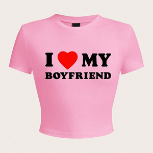 95% coton 5% Spandex sérigraphie personnalisée haut court t-shirts femmes basique court t-shirts culture t-shirts pour les filles - Product Image 4