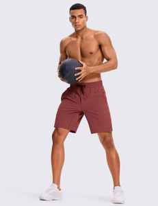 Confort ceinture élastique vente chaude Shorts hommes séchage rapide entraînement Compression Shorts poches 7 pouces 2 en 1 couches Shorts de sport - Product Image 3