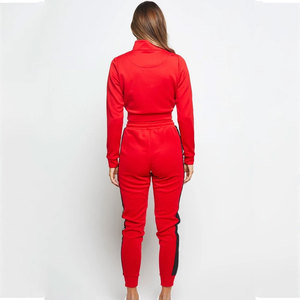 Ensemble 2 pièces à manches longues en coton épais personnalisé pour femmes, coupe surdimensionnée, style streetwear à la mode. - Product Image 2