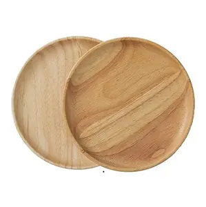Serve ware Brown Colour Antique Wooden Plate For Delicious Food Serving Dish And Tray best design Cheap price