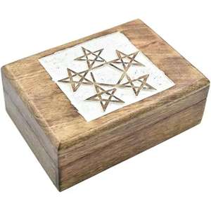 Decorative Carving Brown Hand Carved Modern Style <b>Jewellery</b> Box Wood Crafts Carved Wooden <b>Boxes</b> Storage <b>Gifts</b> from India - Product Image 2