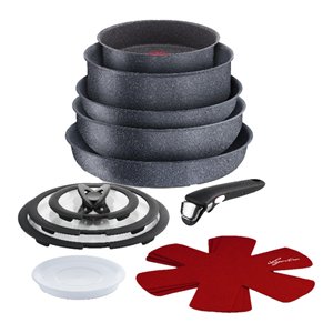 INGENIO GREEN Juego de Utensilios de Cocina Antiadherentes de Aluminio de 13 Piezas, Gris Mineral 012164600013 - Product Image 1