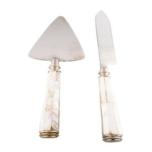 Ensemble de couverts en acier inoxydable poli miroir artisanal avec manche blanc, couteau à gâteau très vendu, décoration de cuisine pour le Nouvel An - Product Image 2