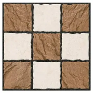 Square Texture Porcelain Flooring Tiles 400 x 400 mm Model 801 Exterior Space Decor with Thickness - 12mm by NOVAC CERAMIC
