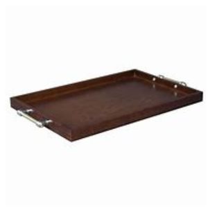 Plateaux d'organisation de maison de style vintage Plateau décoratif en bois naturel pour comptoir de cuisine Table à manger Matériau moderne en acier MDF - Product Image 5