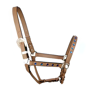 Licou en cuir anglais fabriqué à la main de qualité supérieure-réglable, durable, rembourré doux, élégant et confortable pour l'entraînement et l'utilisation quotidienne - Product Image 2