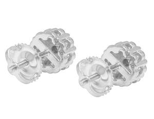 ต่างหูสตั๊ดพรีเมี่ยมพร้อมเพชรสำหรับปลูกในห้องแล็บคลาสสิก10K ชุบทองดีไซน์สำหรับผู้หญิงของขวัญวันครบรอบงานหมั้น - Product Image 4