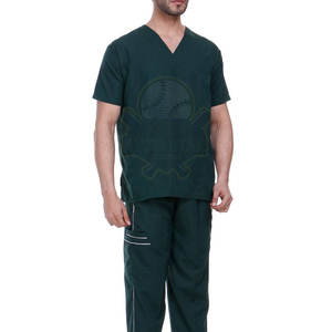 2025 venta al por mayor superventas trajes médicos para hombres Jogger conjunto transpirable Spandex Hospital uniformes nuevo Popular nuevo Scrub - Product Image 4